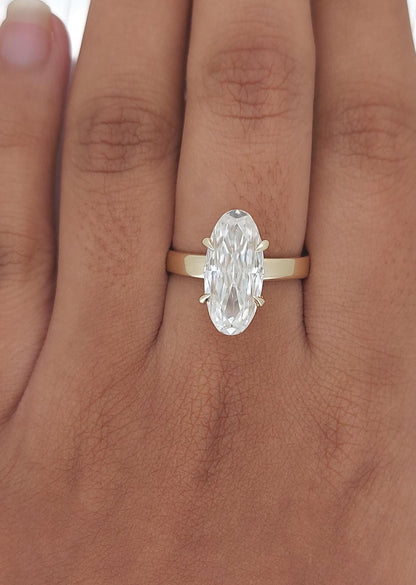 3.5 Ct Oval Moissanite Engagement Ring