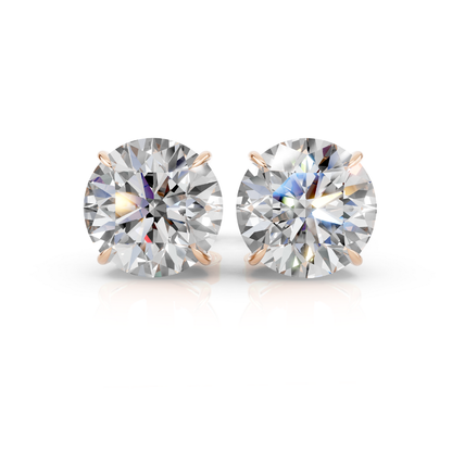 Round Cut Diamond Stud Earrings Forever For Love