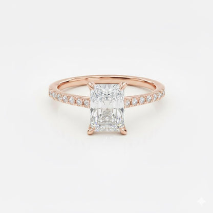 2 Ct Moissanite Solitaire Engagement Ring