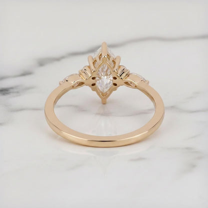 Marquise Lab Diamond Engagement Ring