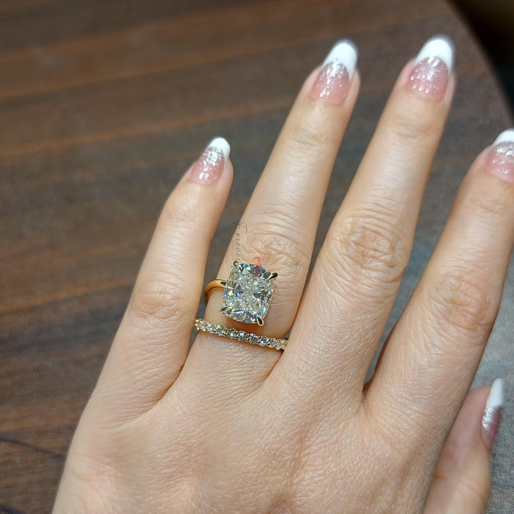3.5 Ct IGI Certified Cushion Lab Diamond Halo Engagement Ring