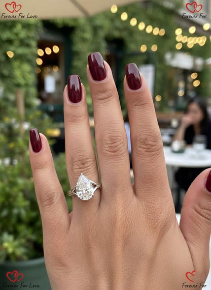 3 Ct IGI Certified Pear Lab Diamond Solitaire Engagement Ring