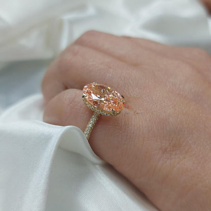 5 Ct IGI Certified Oval Lab Diamond Engagement Ring