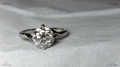2 Ct Round Lab Diamond Solitaire Engagement Ring