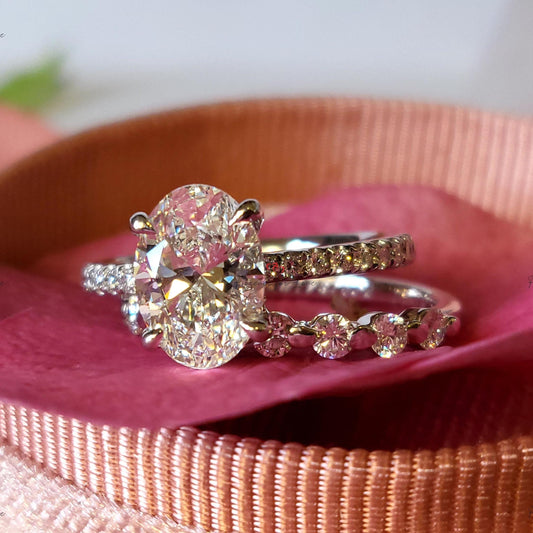 3 Ct IGI Certified Oval Lab Diamond Solitaire Engagement Ring