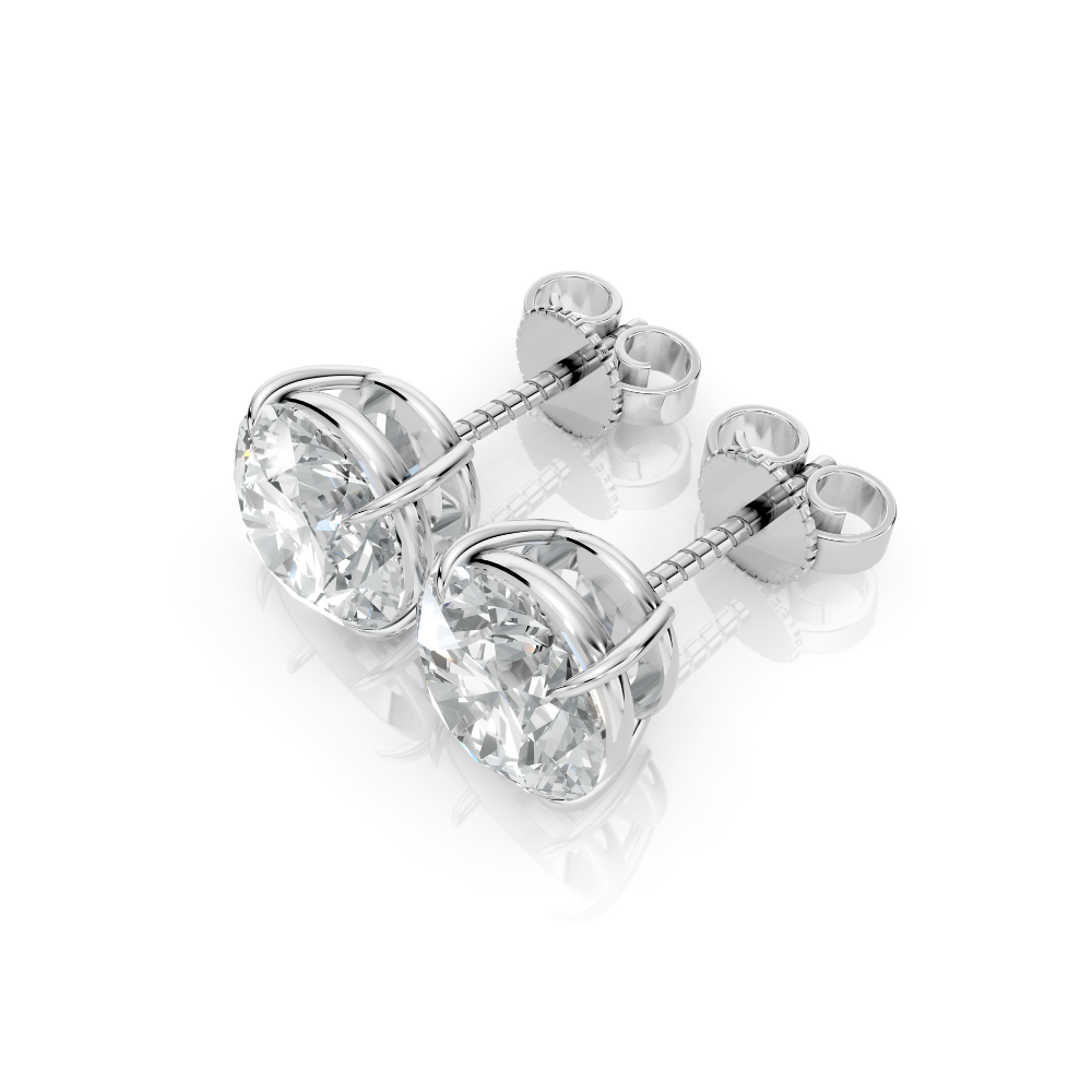 Round Cut Diamond Stud Earrings Forever For Love