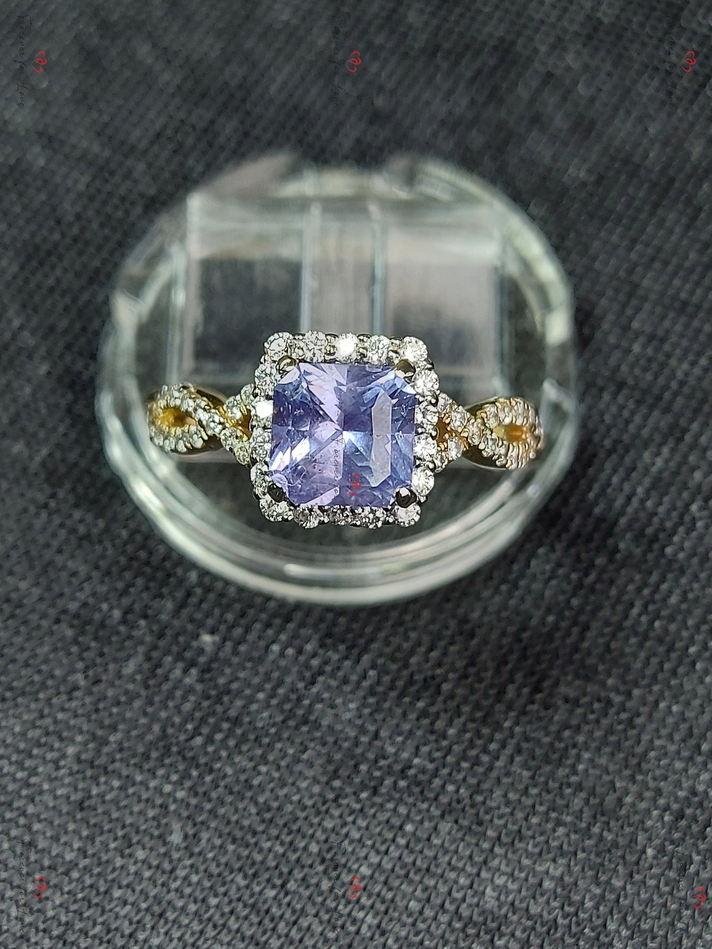 Marquise-Verlobungsring mit blauem Saphir Marquise cut Moissanite engagement ring in 935 Argentium Silber — custom handcrafted by Forever For Love