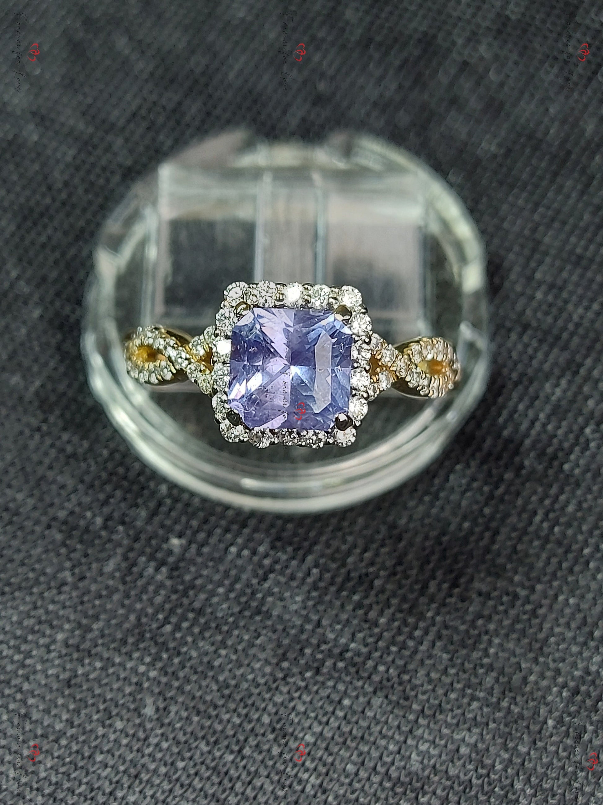 Marquise Blue Diamond, Sapphire Engagement Ring
