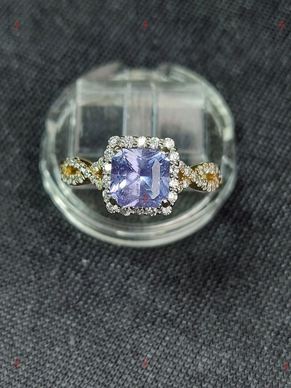 Marquise Blue Diamond, Sapphire Engagement Ring