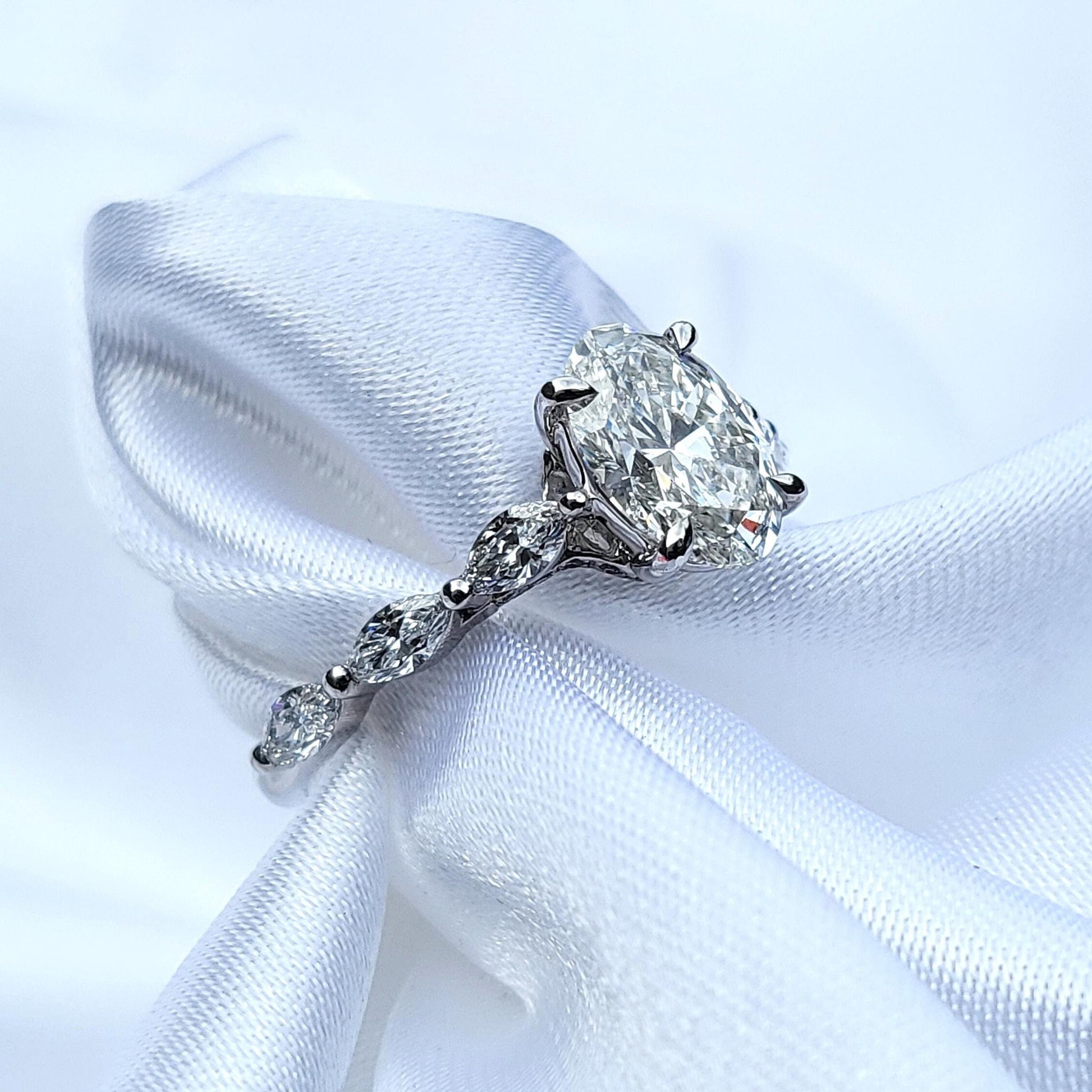 Oval Lab Diamond Engagement Ring