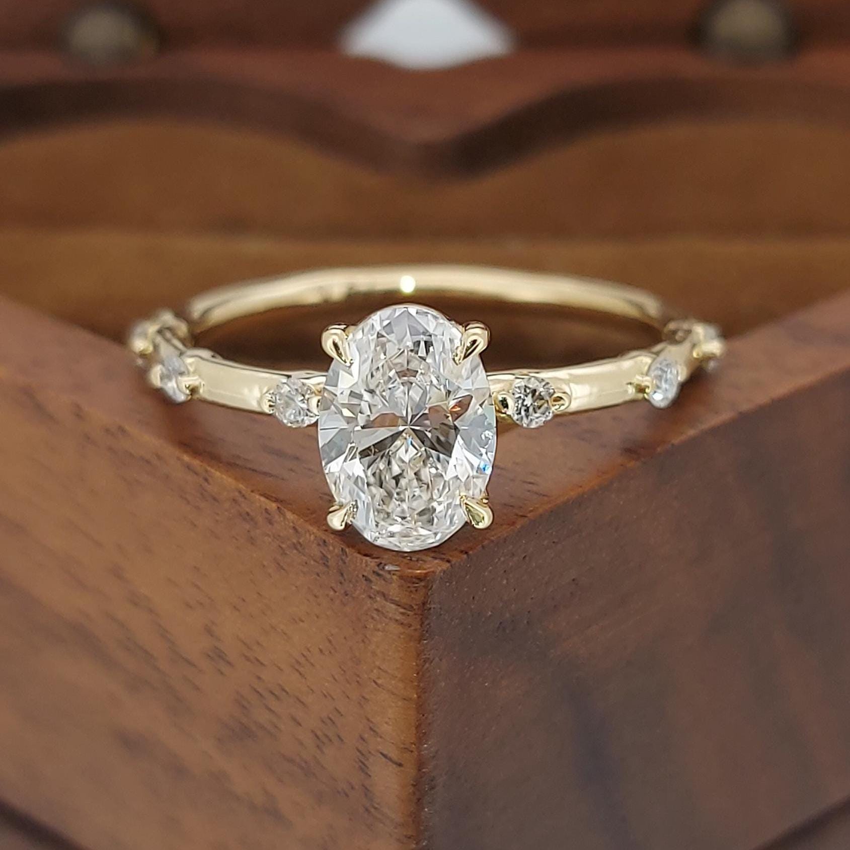 1.5 Ct IGI Certified Oval Lab Diamond Engagement Ring