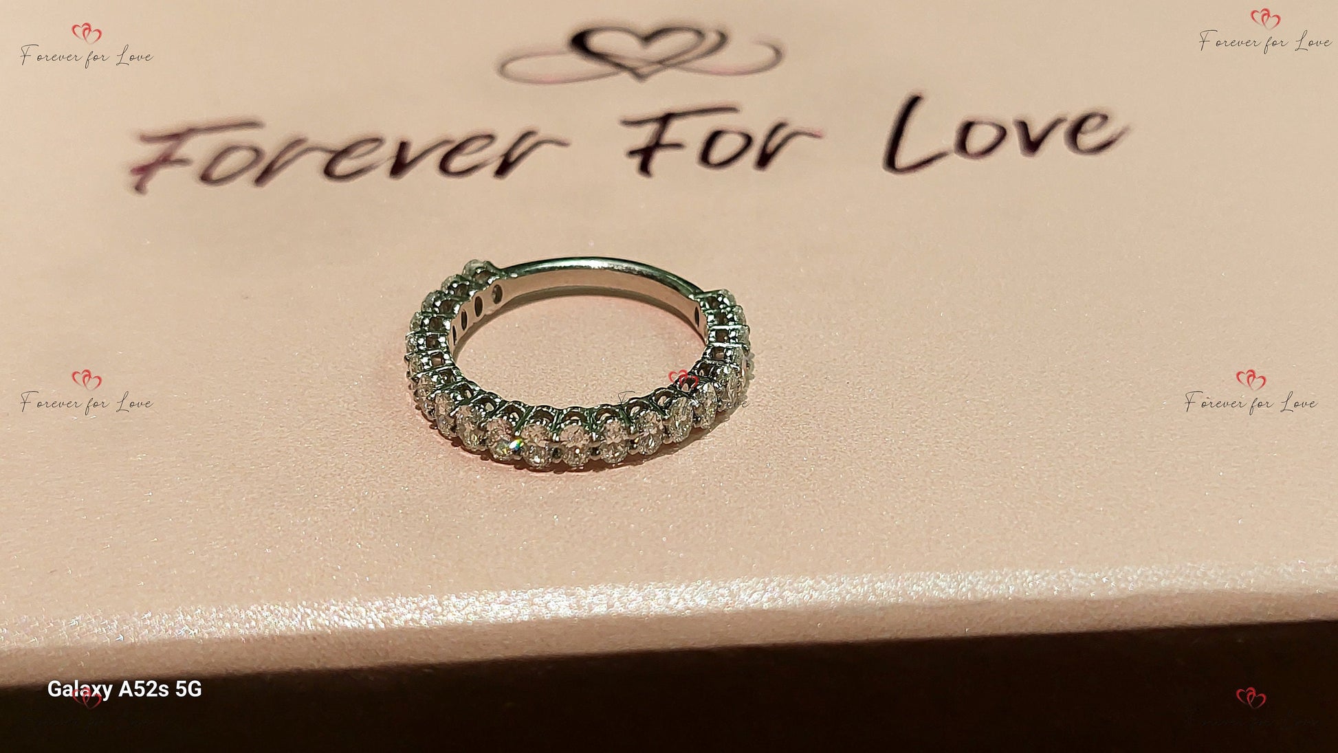 Oval Lab Grown Diamond in gold/platinum Band three quarter Eternity Band Lab-Grown Diamond Ring Oval Wedding Anniversary Stacking band.