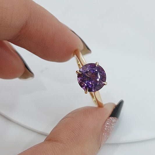 Marquise Diamond, Sapphire, Amethyst Engagement Ring