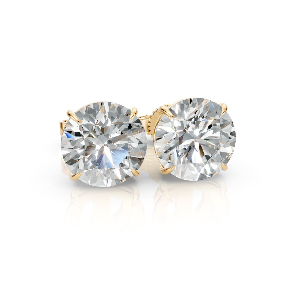 Round Cut Diamond Stud Earrings Forever For Love