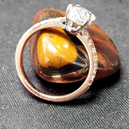 IGI Certified Oval Lab Diamond Engagement Ring