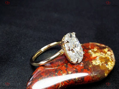 5.5 Ct Oval Moissanite Engagement Ring