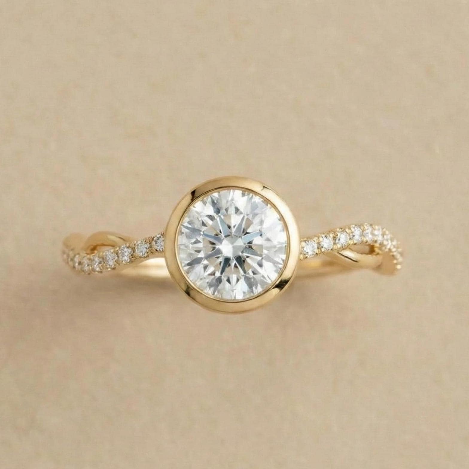 0.25 Ct Round Lab Diamond Engagement Ring