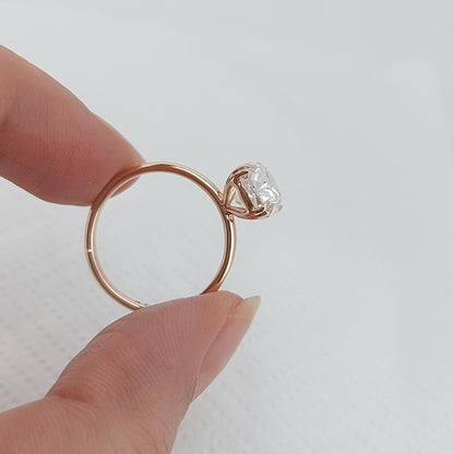 2.0 Ct IGI Certified Cushion Lab Diamond Hidden Halo Engagement Ring