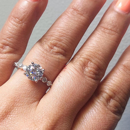 Round Lab Diamond Engagement Ring