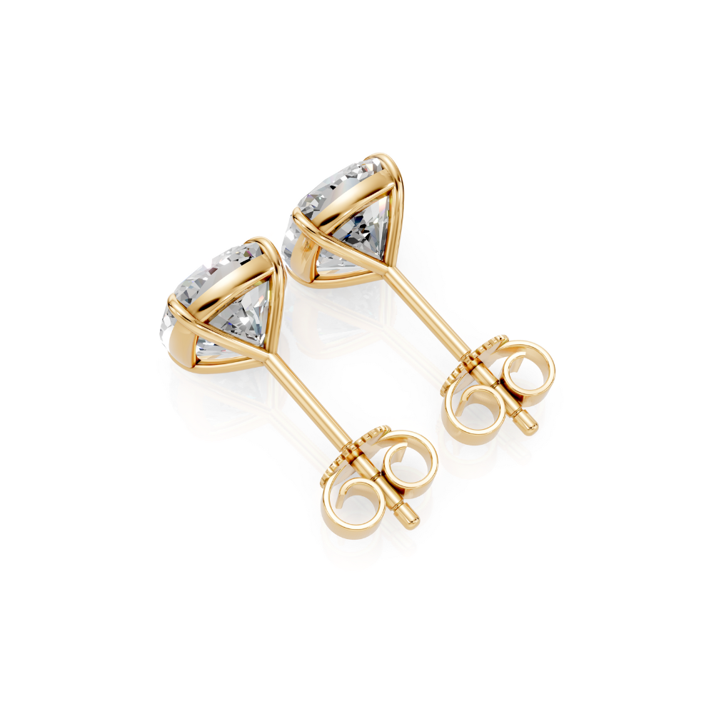 Square Cushion Cut Diamond Stud Earrings Forever For Love