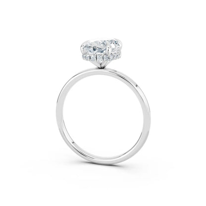 4-Prong Oval Halo Engagement Ring Forever For Love