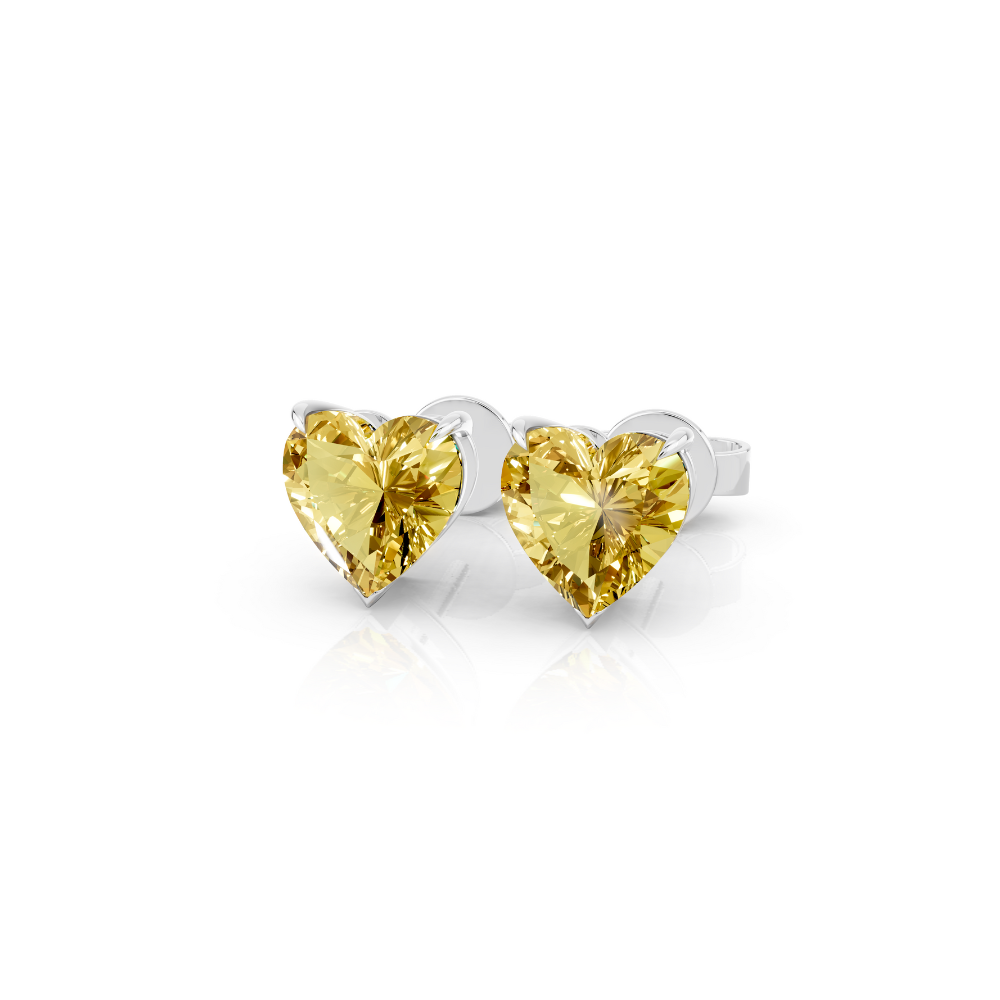 Herzförmige Diamant-Ohrstecker Moissanite engagement ring in 10K Massivgold — custom handcrafted by Forever For Love