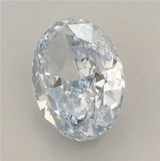 3.13ct Oval Lab Grown Diamond (Colour Fancy Intense Blue, Clarity VVS2, IGI Certified) Forever For Love