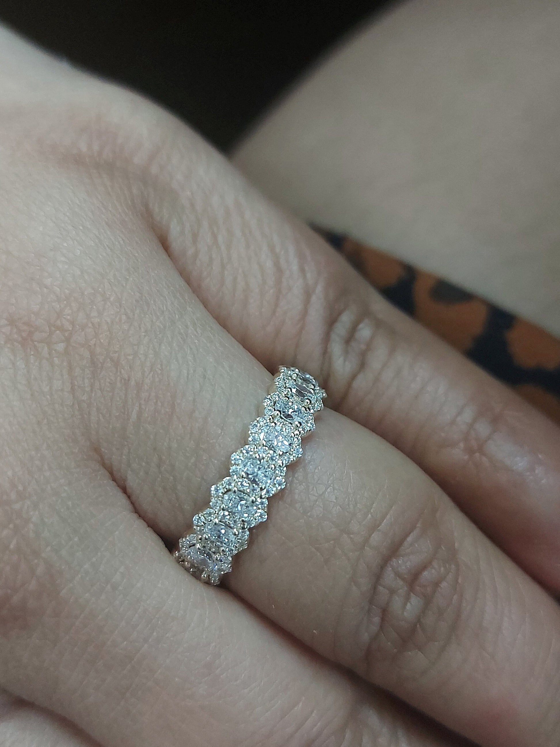 Oval Lab Diamond Full Eternity Band