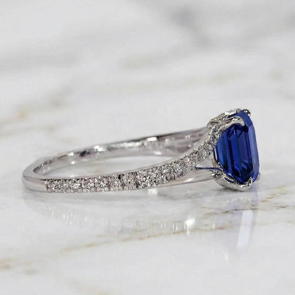 1 Ct Emerald Sapphire, Emerald Engagement Ring