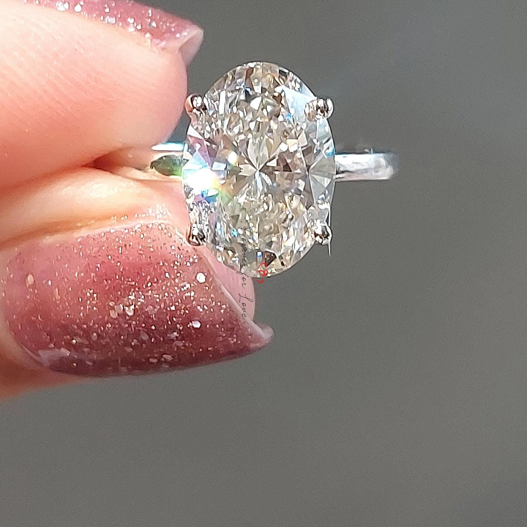 2.5 Ct IGI Certified Oval Lab Diamond Engagement Ring