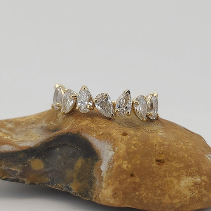 Pear Lab Diamond Half Eternity Band