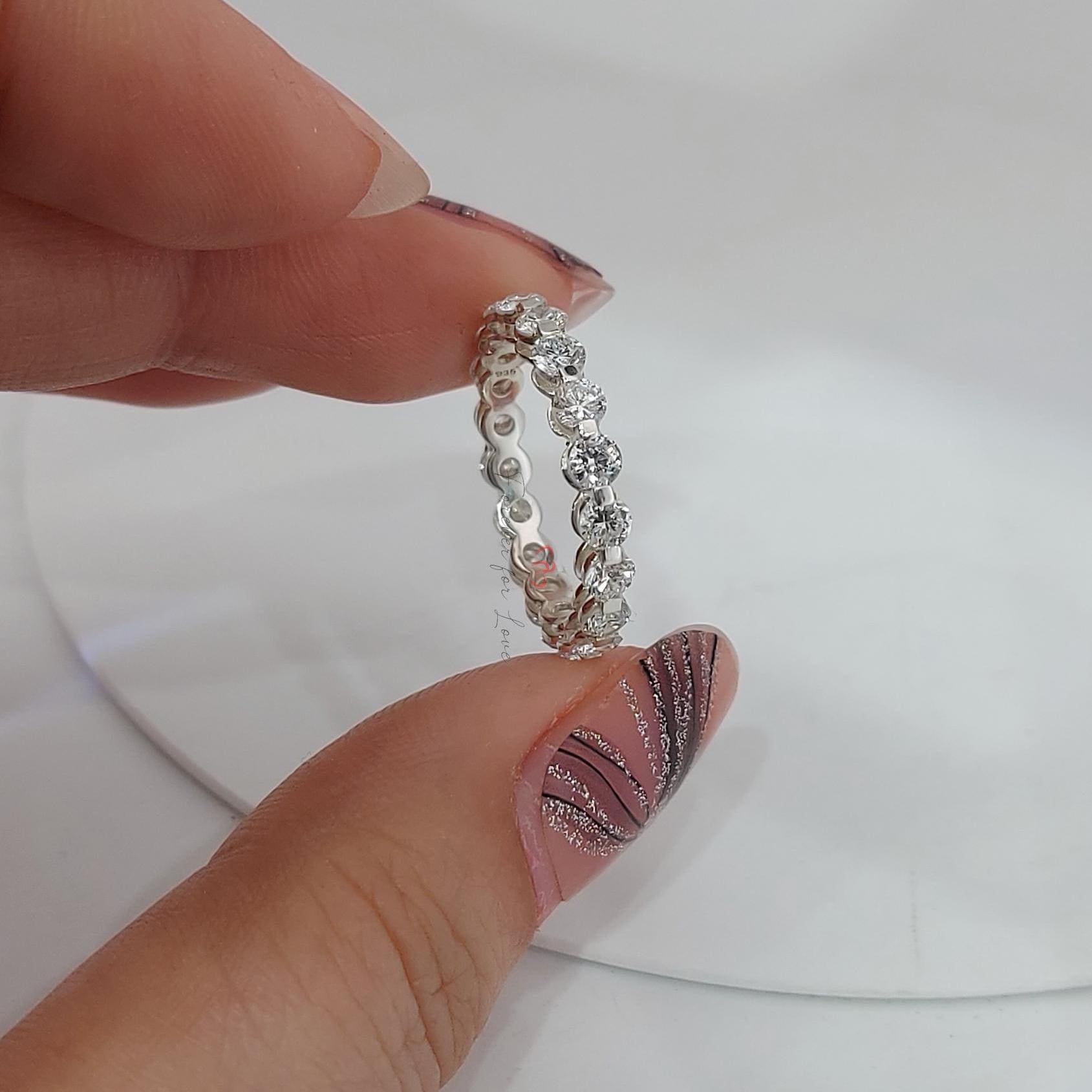 Round Lab Diamond Full Eternity Band