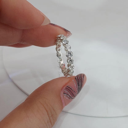 Round Lab Diamond Full Eternity Band