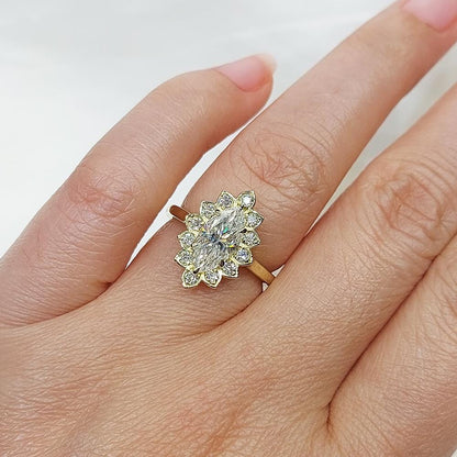 2.0 Ct Marquise Lab Diamond Engagement Ring