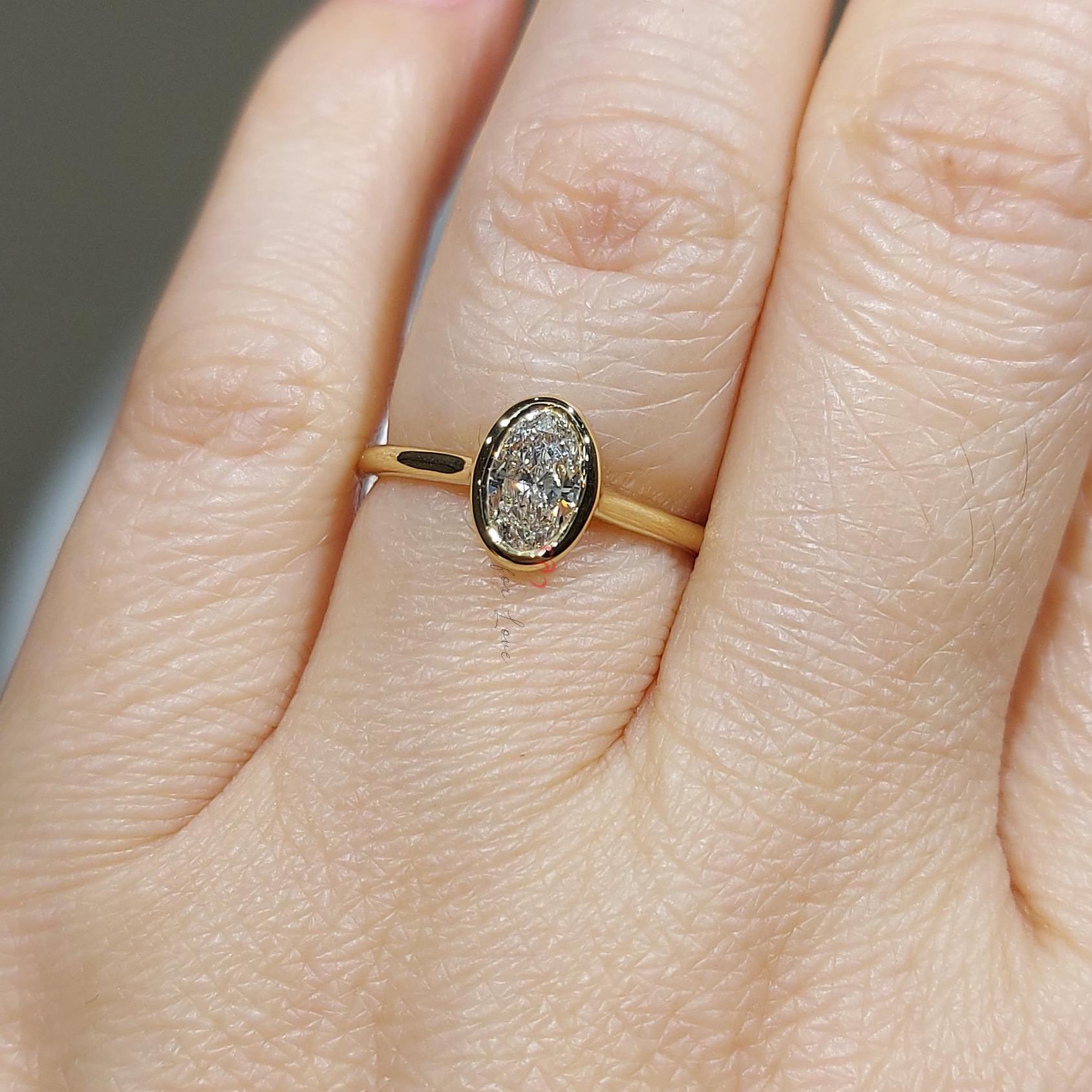 0.5 Ct IGI Certified Oval Lab Diamond Solitaire Engagement Ring