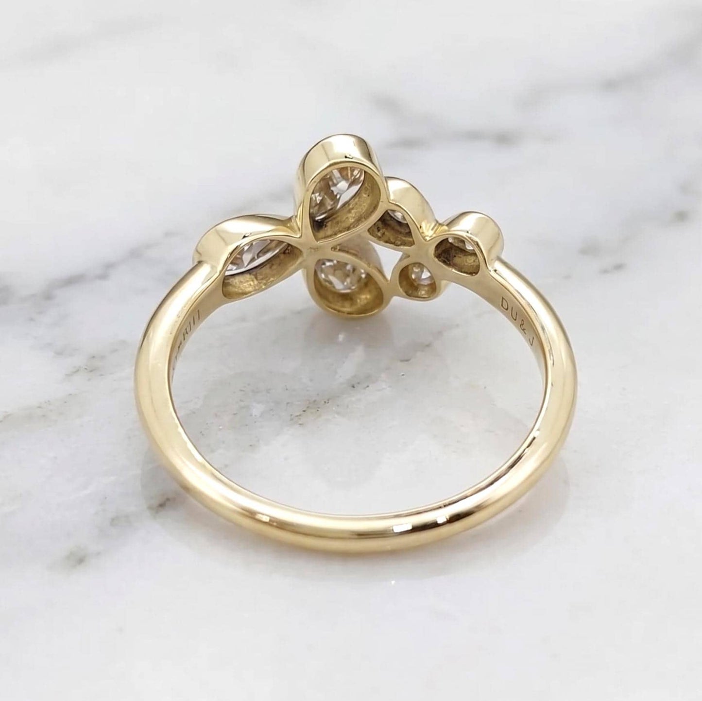 Pear Lab Diamond Ring Pear cut 1Ct Moissanite Brilliant Cut engagement ring in 935 Argentium Silver — custom handcrafted by Forever For Love
