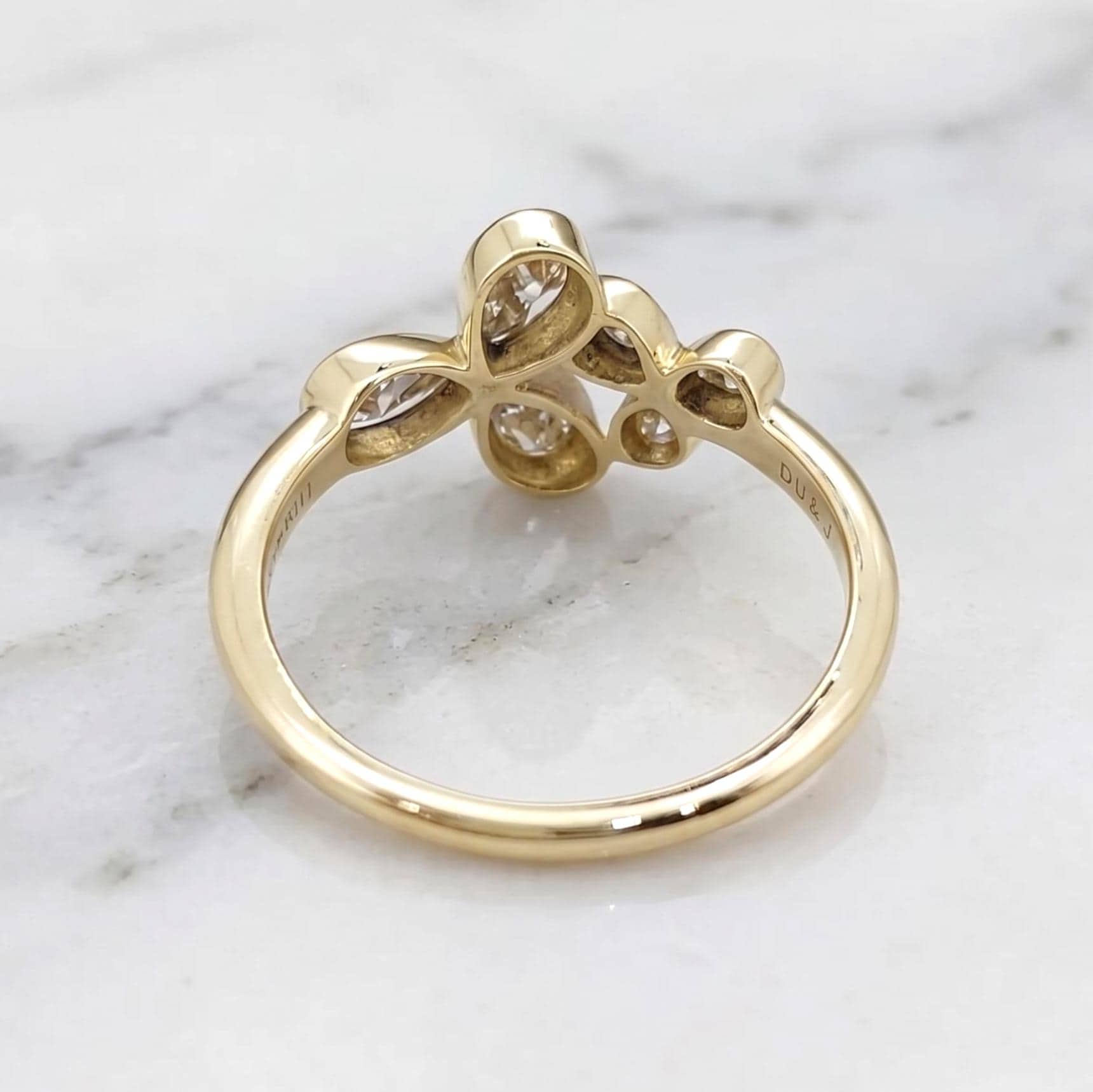 Pear Lab Diamond Ring