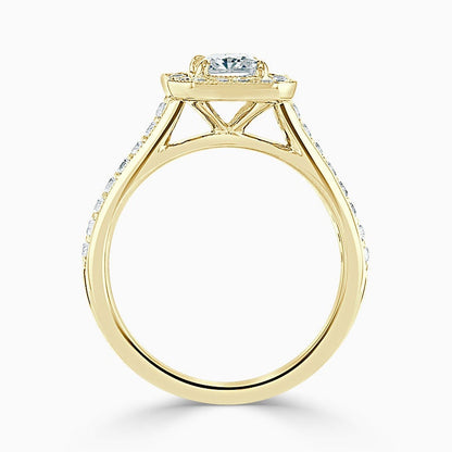 Radiant Diamond, Moissanite Halo Engagement Ring