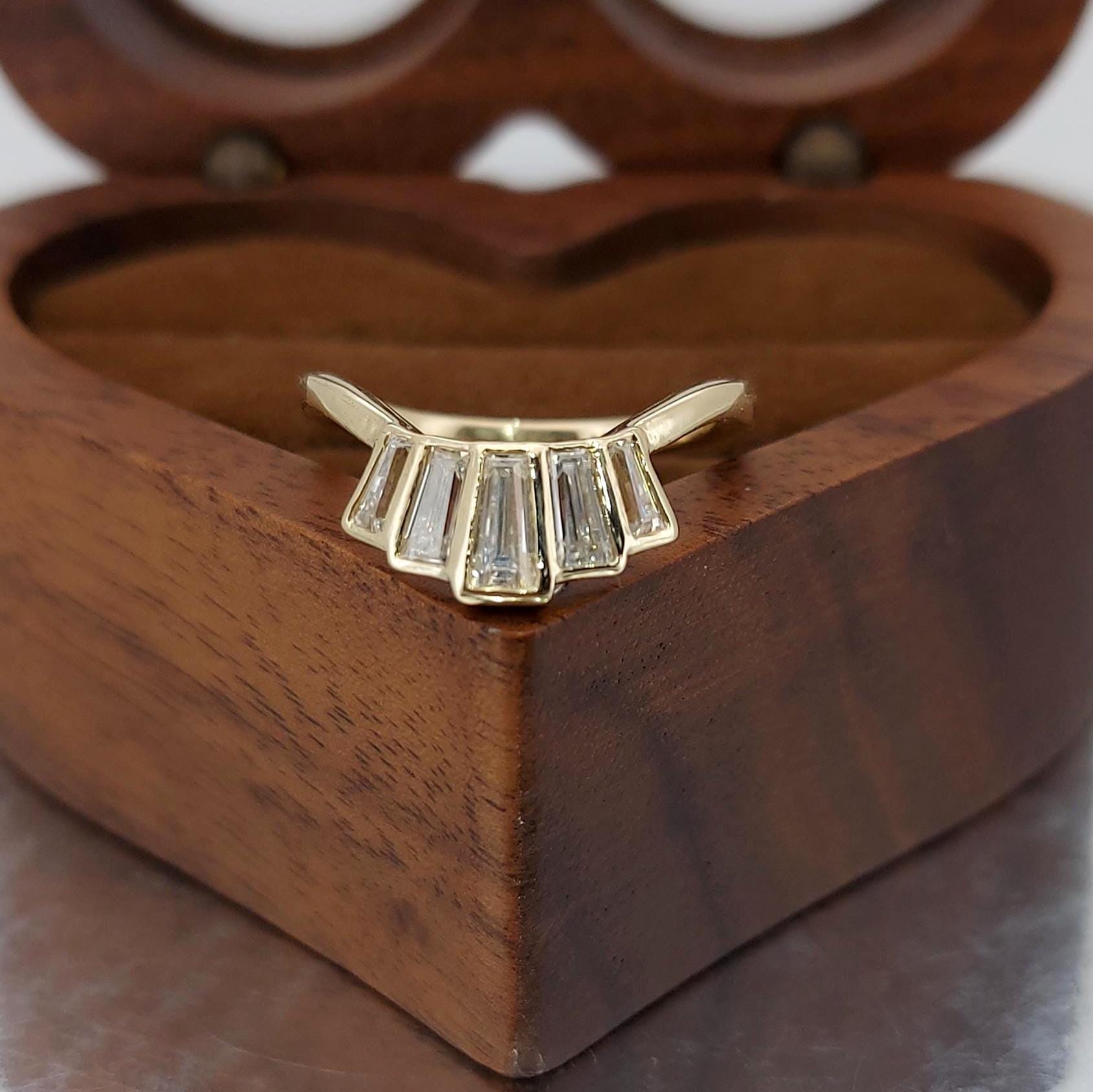 Baguette Moissanite Stacking Ring