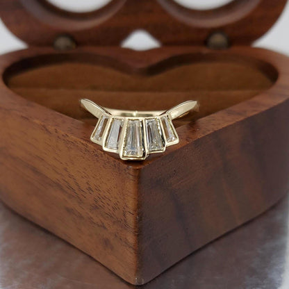 Baguette Moissanite Stacking Ring