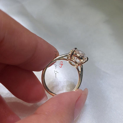 Oval Cut Engagement engagement ring 5.5 Ct Crushed ice Oval 13.5* 8.5mm Moissanite donut setting ring low setting Ring Anniversary For her.