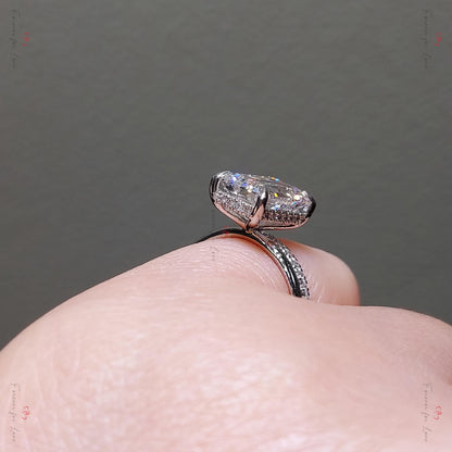 3 Ct Emerald Lab Diamond Solitaire Ring