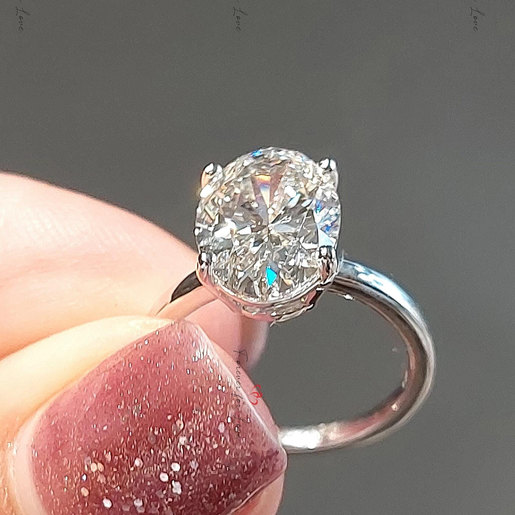2.5 Ct IGI Certified Oval Lab Diamond Engagement Ring