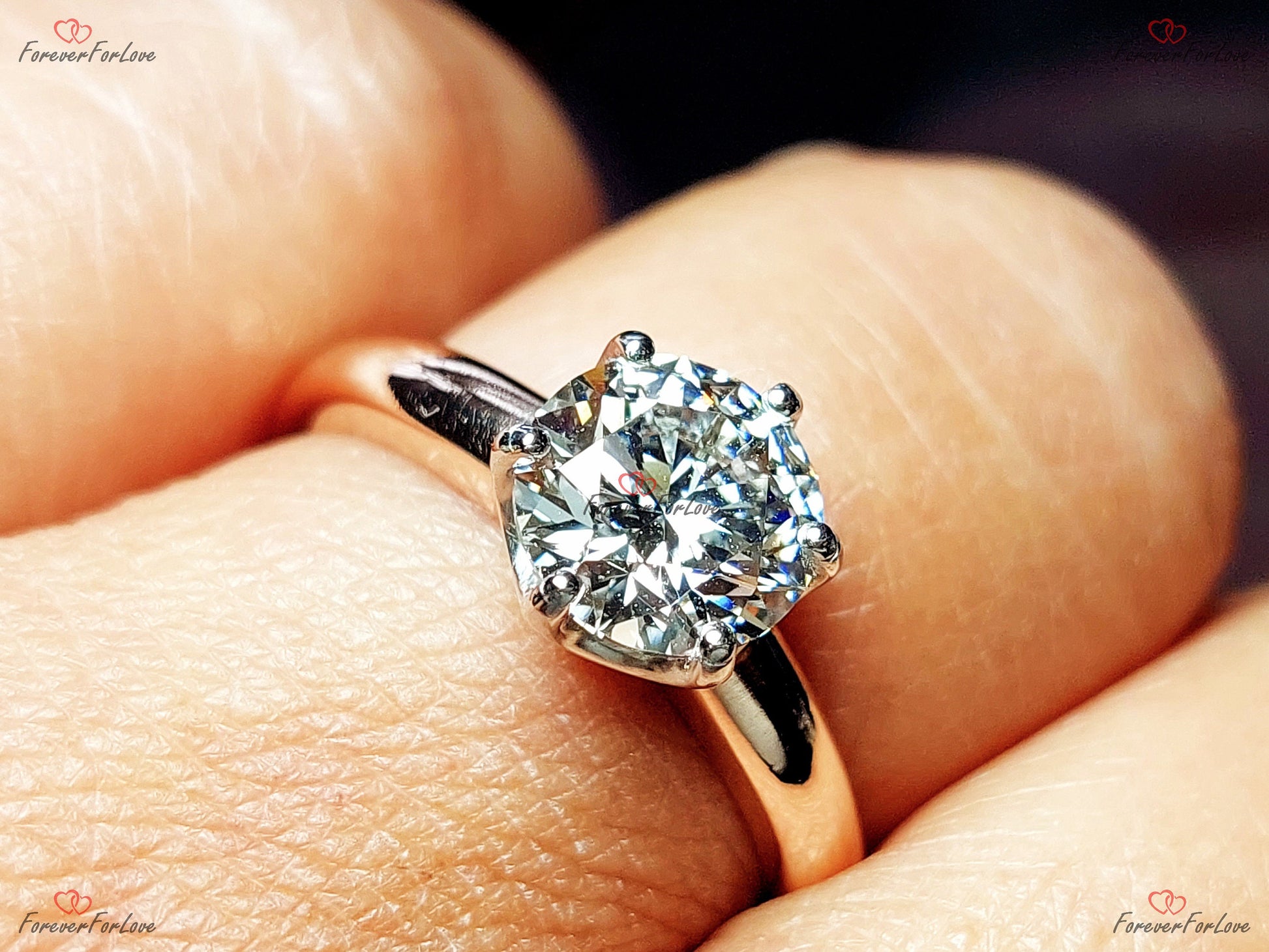 1.9 Ct Round Diamond Solitaire Engagement Ring