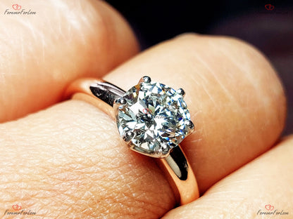 1.9 Ct Round Diamond Solitaire Engagement Ring