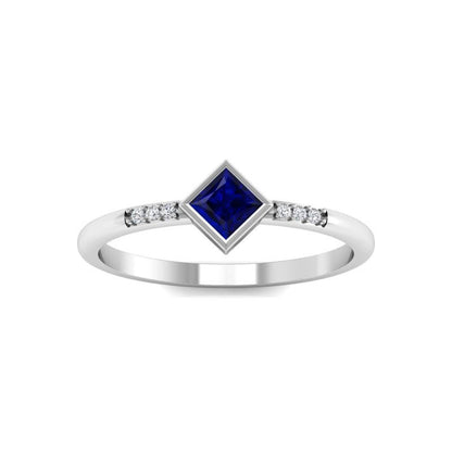 Princess Blue Diamond, Sapphire Engagement Ring