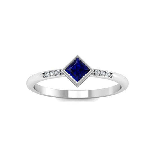 Princess Blue Diamond, Sapphire Engagement Ring
