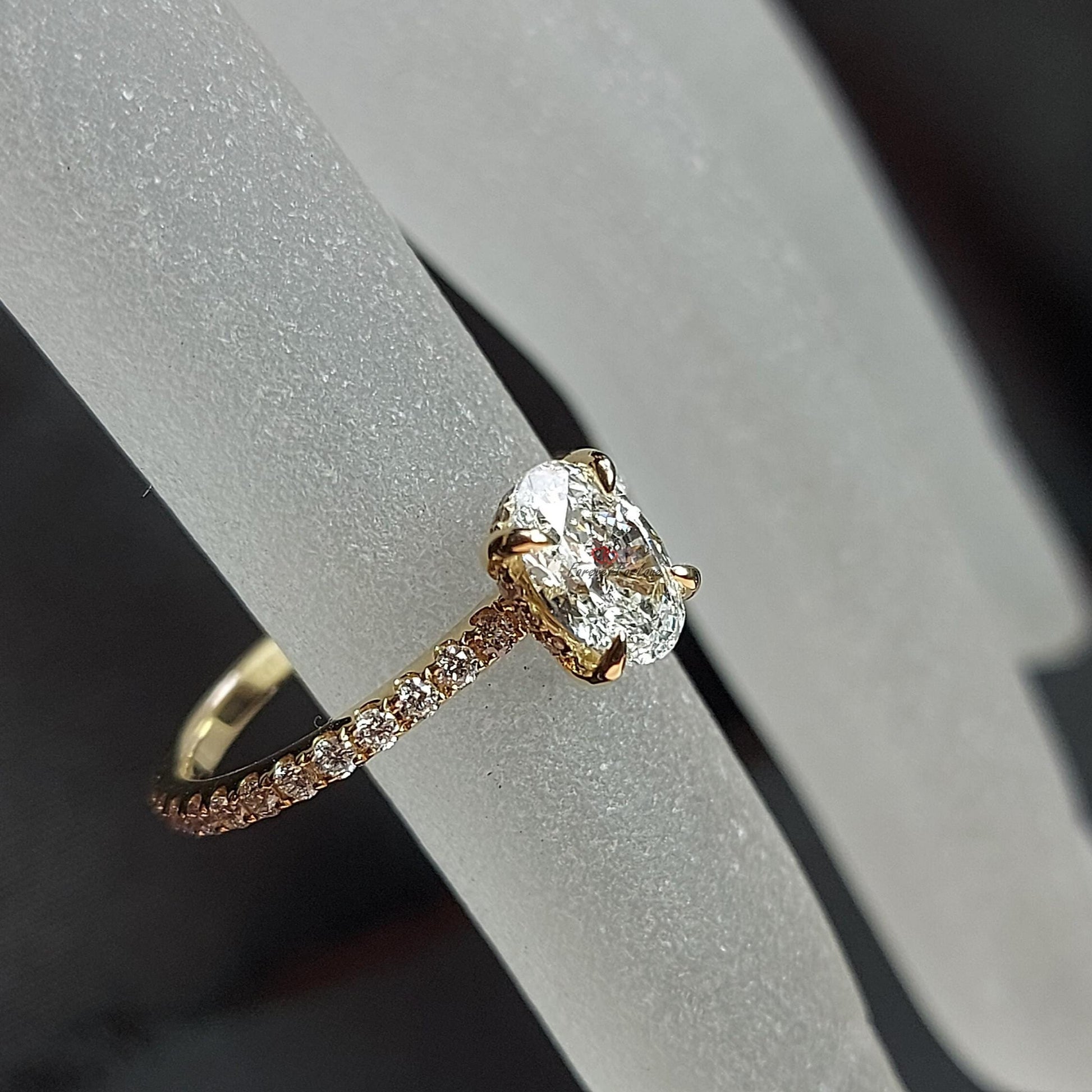 IGI Certified Oval Lab Diamond Engagement Ring