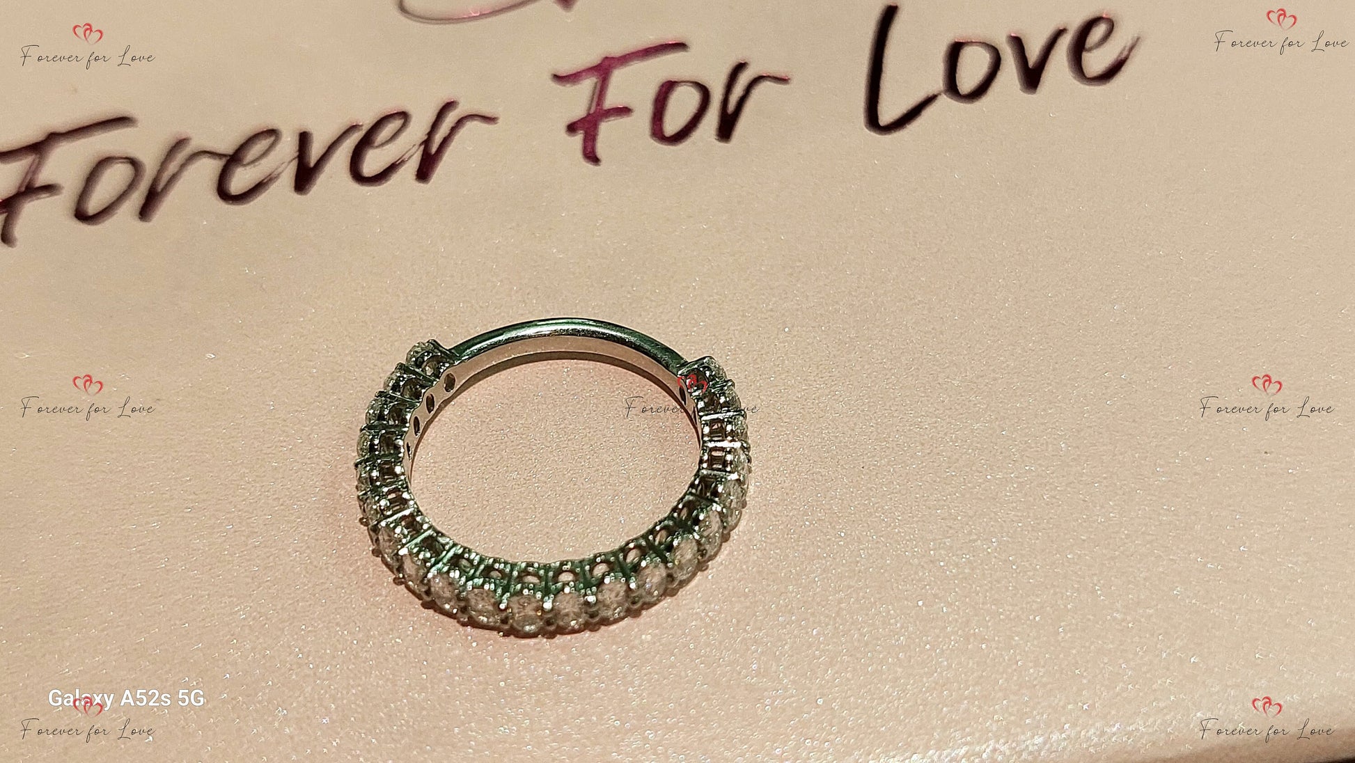 Oval Lab Grown Diamond in gold/platinum Band three quarter Eternity Band Lab-Grown Diamond Ring Oval Wedding Anniversary Stacking band.