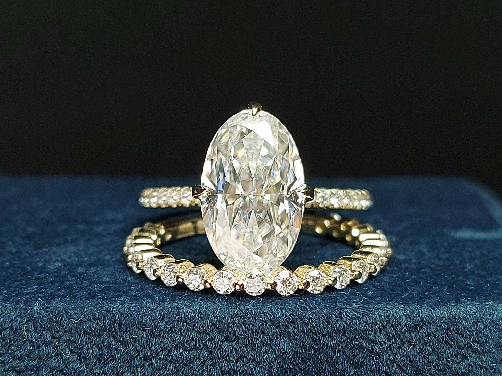 5 Ct Oval Moissanite Eternity Band
